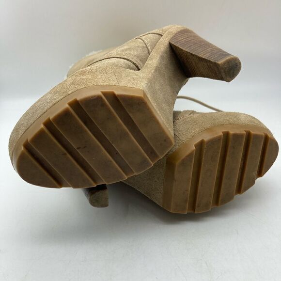 Coach Sydney Platform Heels Suede Boots Shearling Lined Size 5,5B - Picture 14 of 14